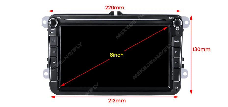 Android 13 Wireless CarPlay Multimedia Player – 7/8/9" IPS Screen GPS & WiFi Car Radio for VW Passat, Golf, Polo, Jetta & Skoda
