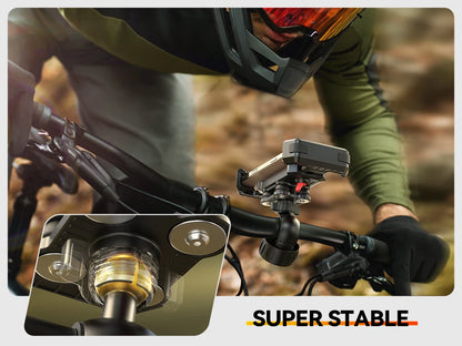 Joyroom Shockproof Bike & Motorcycle Phone Holder – Quick Install Mount with Vibration Dampener for 4.7-7" Phones