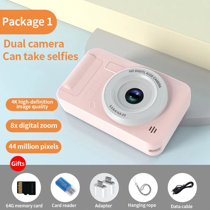 4K Digital Camera 44MP – HD Travel & Selfie Camera for Students, Entry-Level Compact Photography Camera