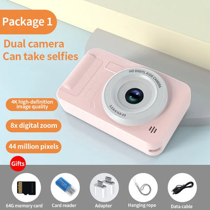 4K Digital Camera 44MP – HD Travel & Selfie Camera for Students, Entry-Level Compact Photography Camera