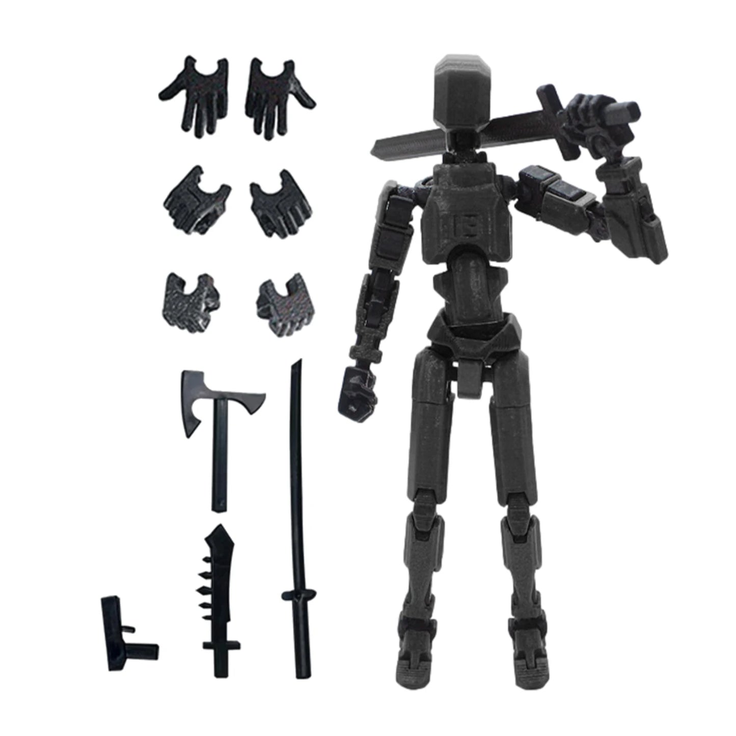 13-Joint Articulated Figure – Movable DIY 3D Printed Action Doll for Stop Motion & Animation