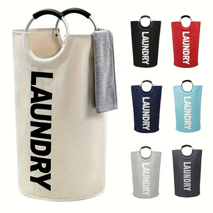 Extra-Large Waterproof Laundry Basket — Foldable with Padded Handle, Multi-Purpose Storage for Bathroom, Laundry Room, Balcony