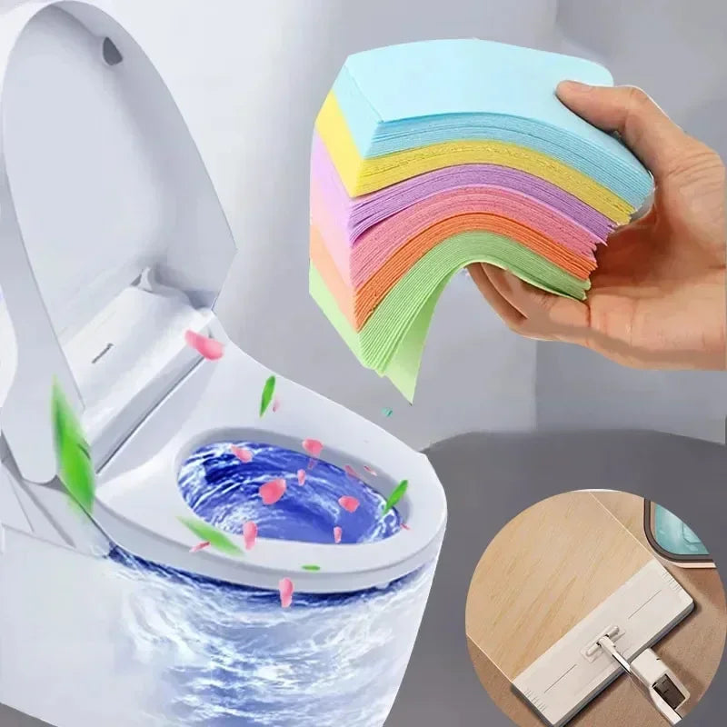 Floor Cleaner Tablets — Water-Soluble Sterilizing Sheets for Bathroom & Kitchen, Fragrant Deodorant & Dirt Removal
