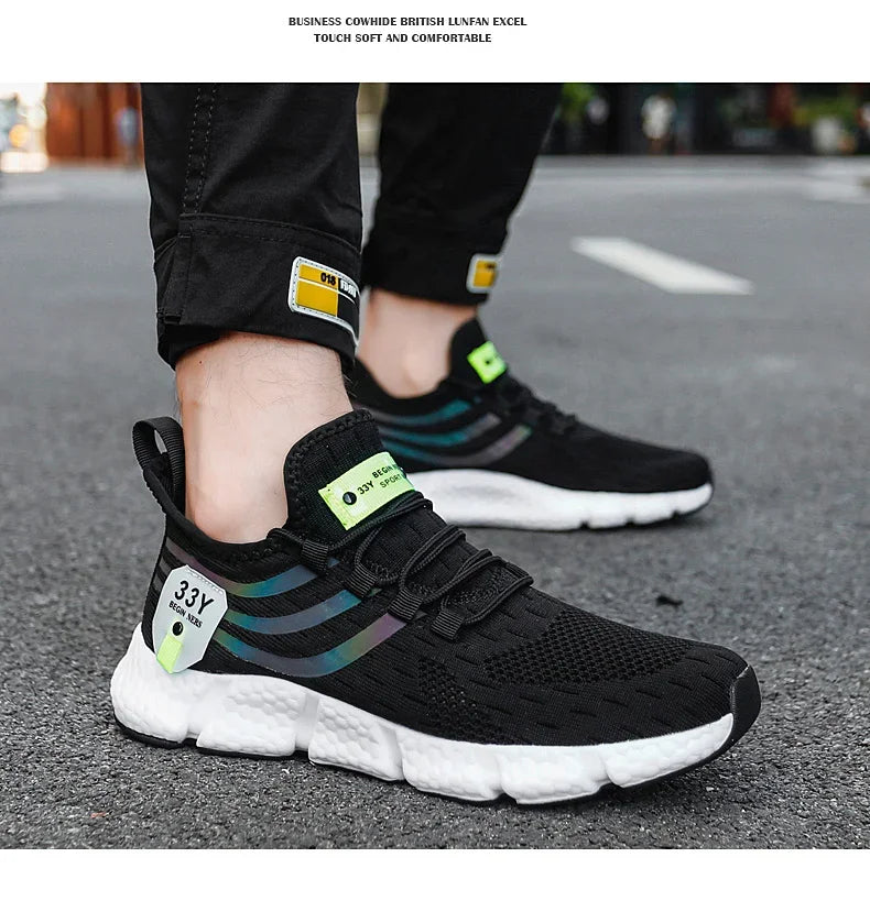 2024 Men's Breathable Sneakers – Comfortable Casual Running & Tennis Shoes for Summer