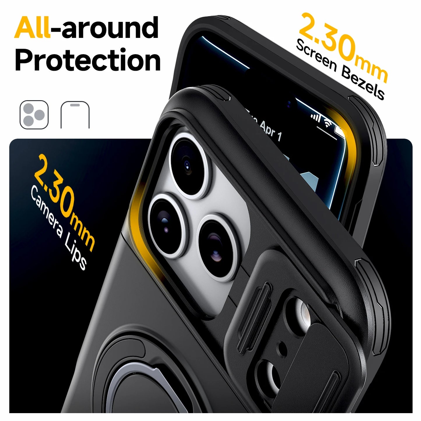 Luxury Wallet Case for iPhone 18 17 16 15 14 13 12 Pro Max 17E 16E 17 Pro - Shockproof Armor Card Holder Stand Cover
