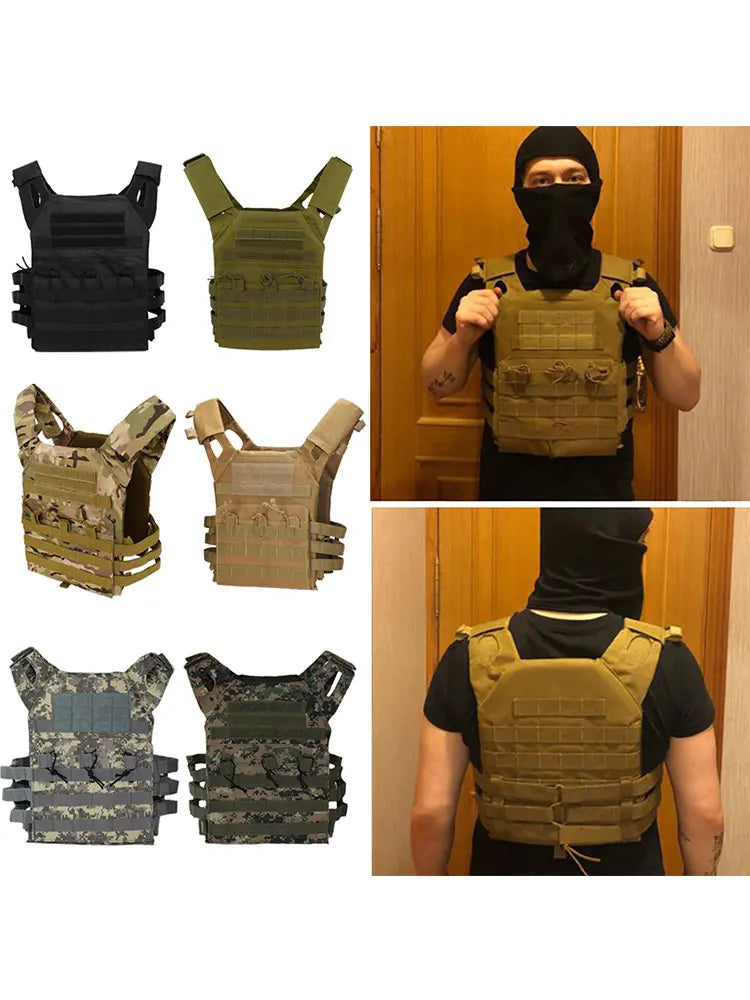 Tactical JPC Vest with Quick-Release Buckles - MOLLE Magazine Pouch Carrier for Airsoft, Hunting, and Outdoor Training Gear