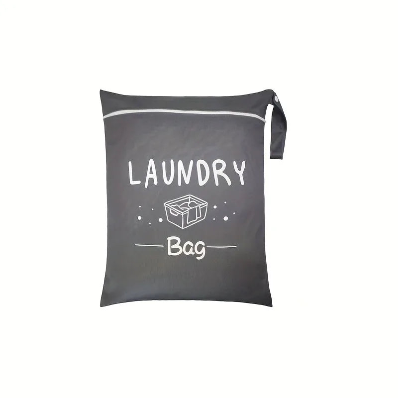 Waterproof Travel Laundry Bag – Large Capacity Portable Handheld Wash Bag, Zipper Oxford Cloth Storage for Clothing & Exercise Gear