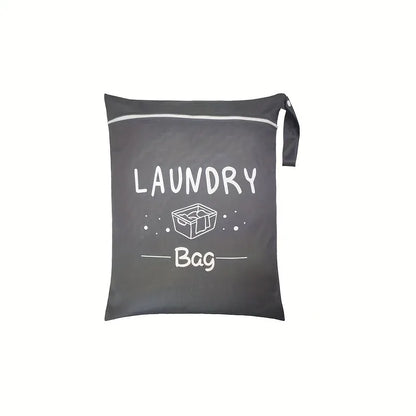 Waterproof Travel Laundry Bag – Large Capacity Portable Handheld Wash Bag, Zipper Oxford Cloth Storage for Clothing & Exercise Gear