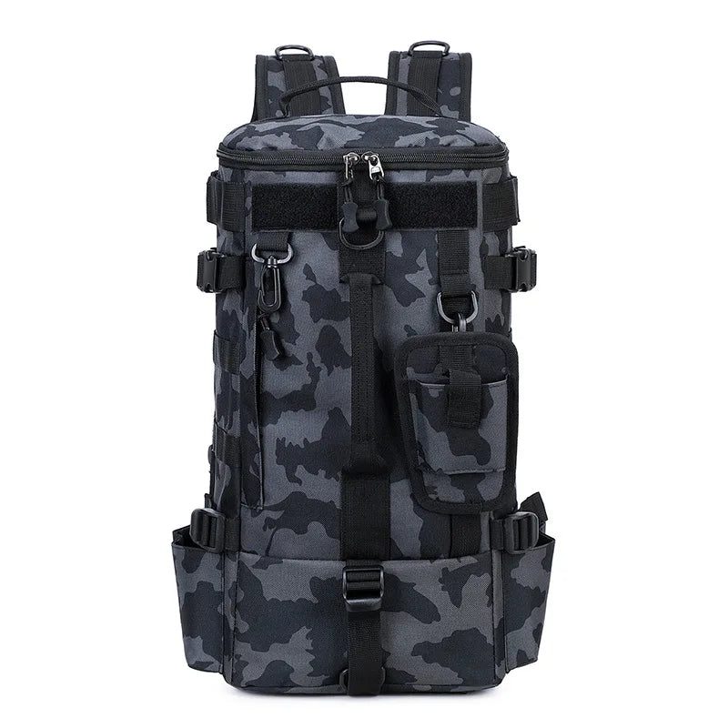 Tactical Fishing Backpack – Multifunctional Tackle Bag with Rod Holders, Molle Storage for Fishing, Camping & Hiking