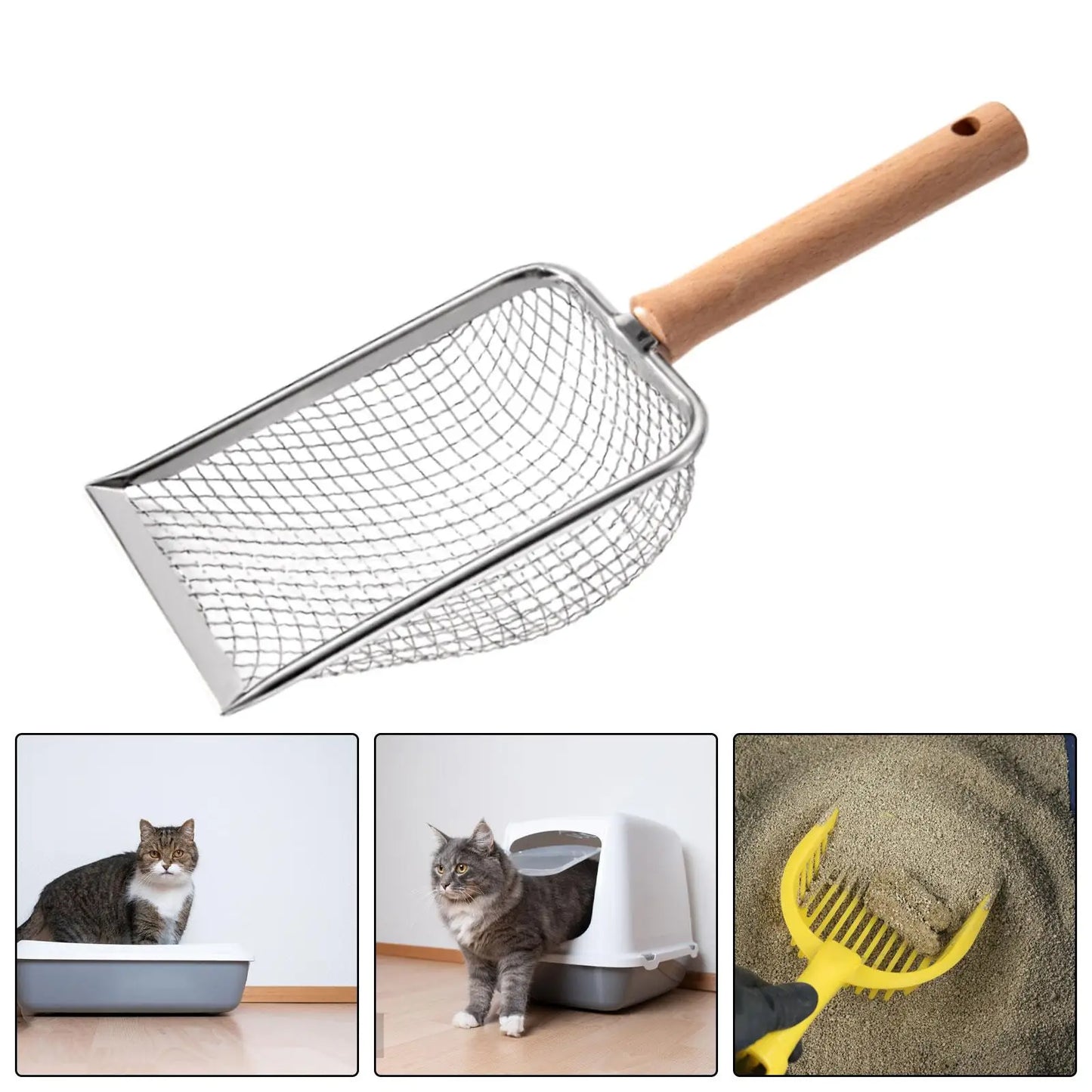 Cat Litter Spoon Mesh Screen Fecal Sifter Scooper | Cleaning Supplies for Cats