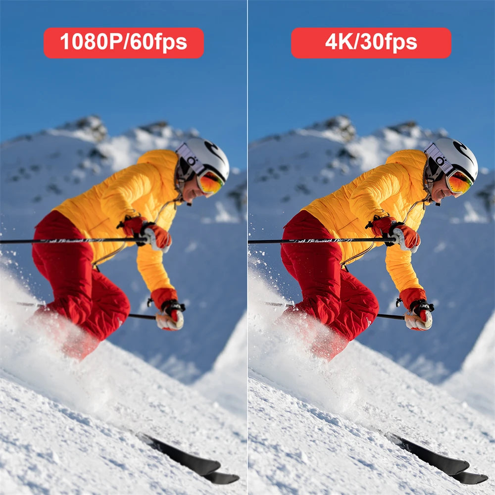 SJCAM C100 Plus 4K Action Camera - EIS Stabilization, 115° Wide Angle, F1.8 Lens, Waterproof with Magnetic Neck Lanyard