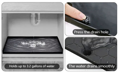 Waterproof Under Sink Mat | Flexible Silicone Cabinet Liner & Protector for Kitchen & Bathroom