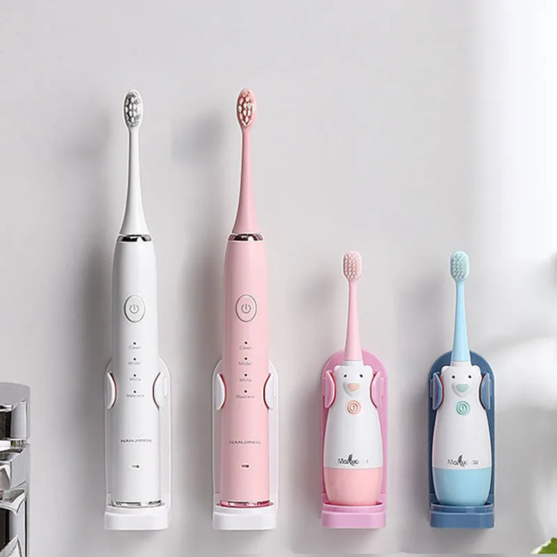 Adjustable Silicone Toothbrush Holder - Non-slip Wall Mount for Electric Toothbrushes ( Adapts to 99% of Models )