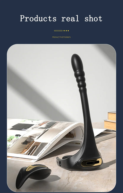 Adjustable Vibrating Penis Ring – Delayed Ejaculation, Enlargement, Prostate & Anal Massage Adult Male Sex Toy