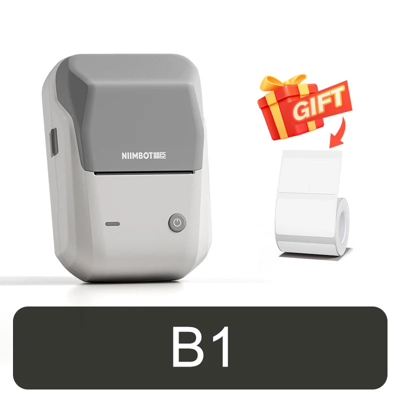 NIIMBOT B21 Portable Thermal Printer – 1500mAh Wireless Sticker Printer with Self-Adhesive Labels for Barcode, Clothing & Jewelry