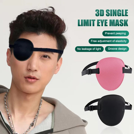 Adjustable Single Eye Patch – 3D Foam Breathable Eyeshade Medical Eye Mask for Strabismus & Amblyopia Training Therapy Use