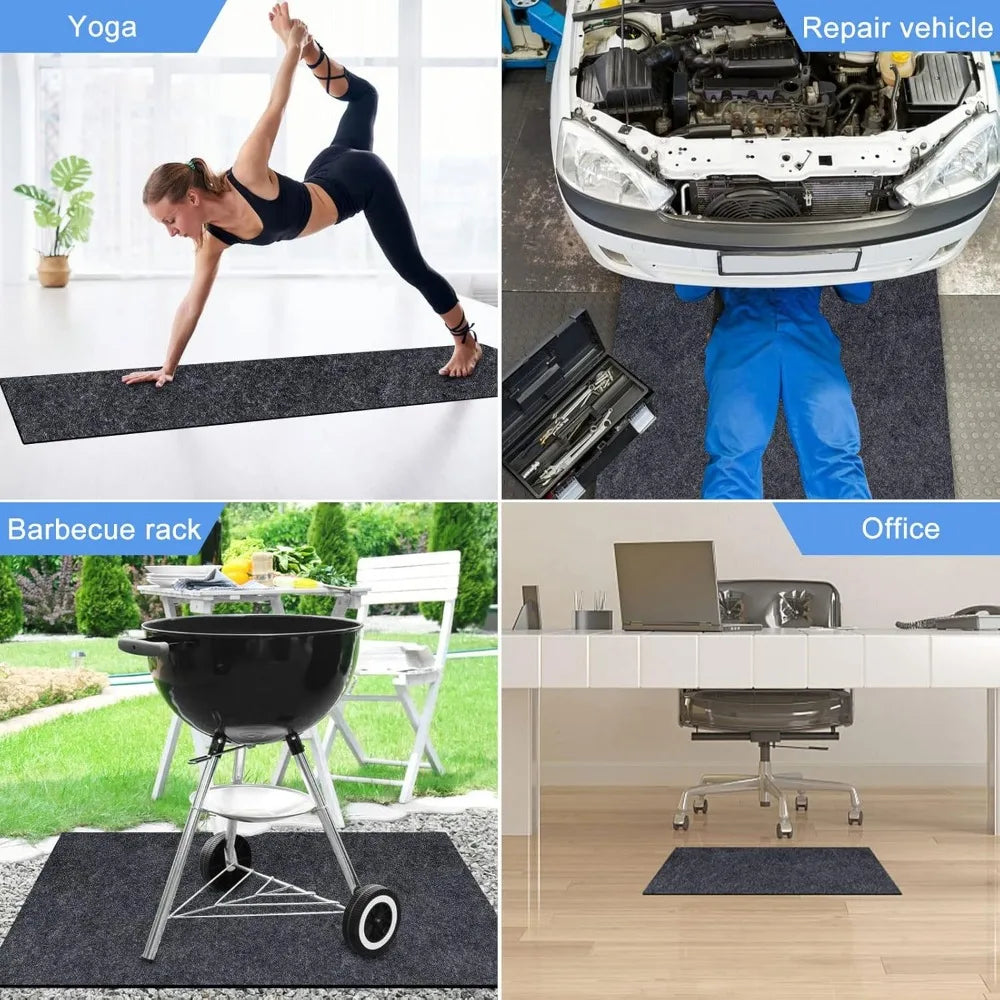 Round Inflatable Hot Tub Mat - Waterproof Non-Slip Floor Protector for Indoor & Outdoor Spa Pools