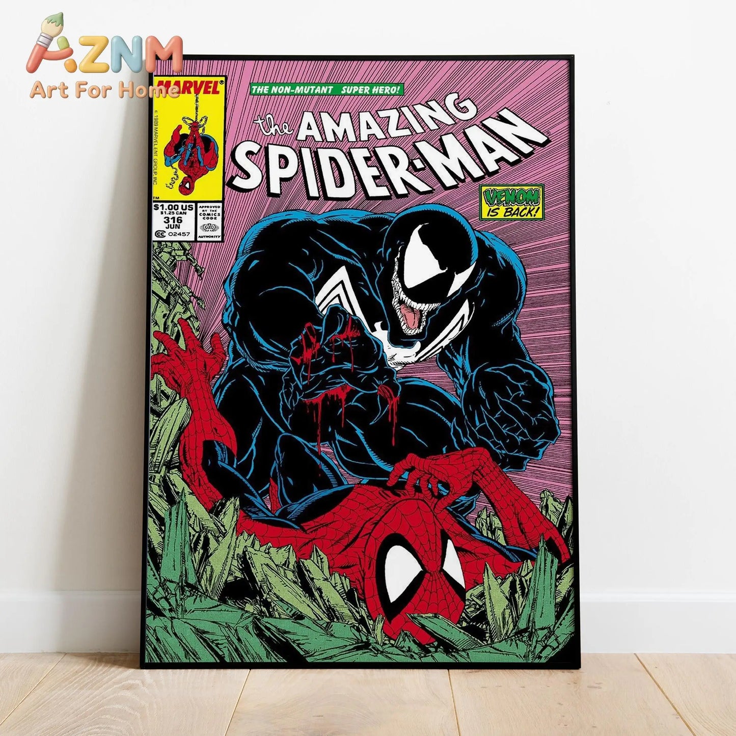 Spider-Man Comic Book Covers Poster - Comic Print Wall Art Gift for Superhero Fans