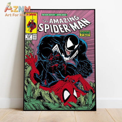 Spider-Man Comic Book Covers Poster - Comic Print Wall Art Gift for Superhero Fans