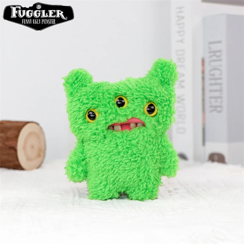 12cm FUGGLER Plush Keychain – Funny Ugly Teeth Monster & Wide-Eyed Rabbit Pendant Toy Gift