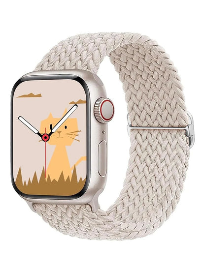 Elastic Braided Solo Loop Apple Watch Band – Adjustable Stretch Strap for Series SE, 5–11 & Ultra 3 (40mm–49mm)