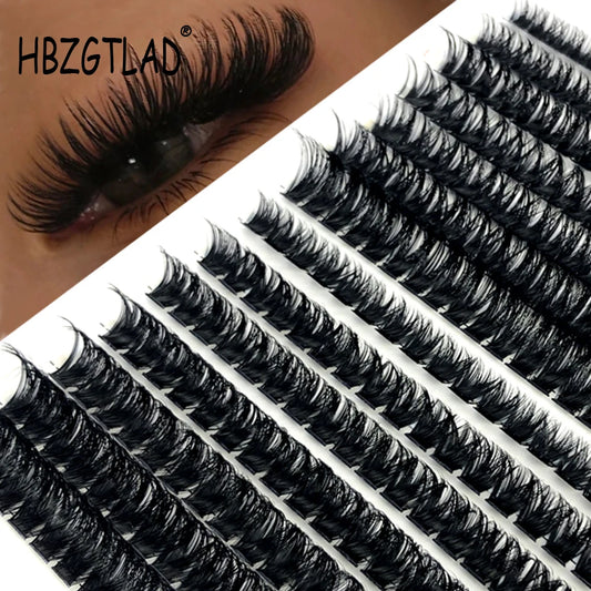 HBZGTLAD 280Pcs 3D Mink Eyelash Clusters Set – Handmade 10D 60D 80D Natural Style False Eyelashes Extension Bundle Pack