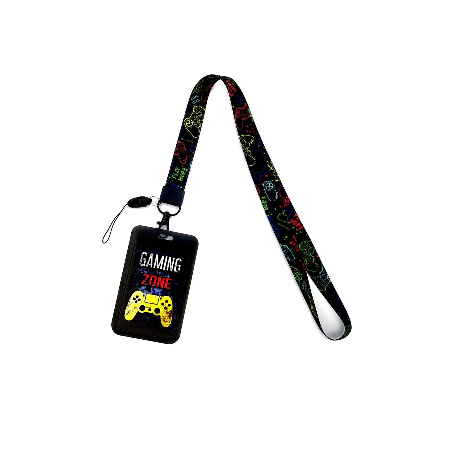 Gamer ID Card Holder Lanyard — Cool Credential Neck Strap & Badge Keychain for Men & Women