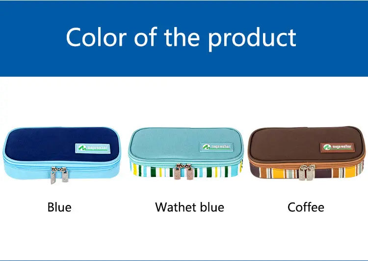Mega Insulin Cooler Box – Portable Medium-Sized Insulated Travel Case for Diabetics with Nylon Fabric & Aluminum Foil Lining