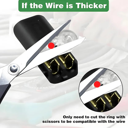 D2 Waterproof 2-Pin Wire Connectors - 10/20/30/50/100PCS Car Electrical Cable Plug Snap Terminals