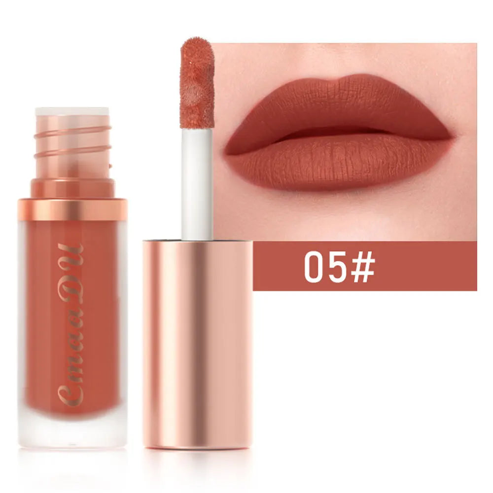 Waterproof Matte Velvet Lip Glaze – Moisturizing, Long-Lasting, Non-Stick Lip Gloss Lipstick Makeup