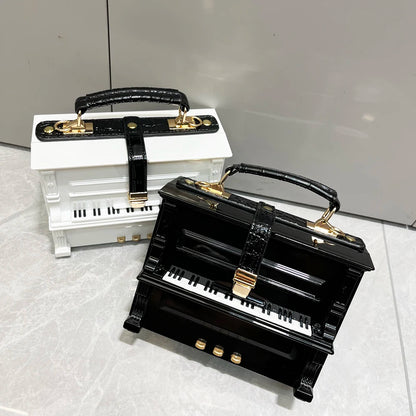 Luxury Designer Piano-Shaped Handmade Crossbody Shoulder Bag for Women – Elegant Purse, Messenger & Banquet Bag