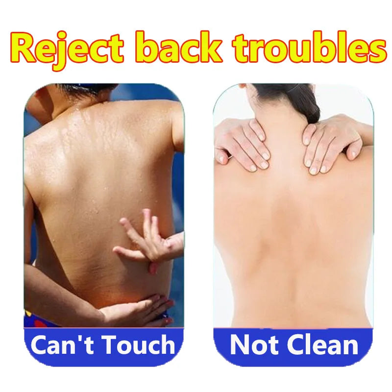 Multifunctional Reusable Shower Back Scraper and Feet Cleaner Brush with Suction Cups - Bath Mat for Body and Arms Rubbing