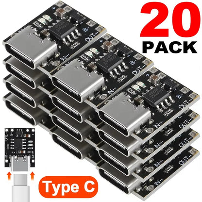TP4056 3.7V Lithium Battery Charging Board - Type-C USB Li-ion Charger Module with Protection Circuit