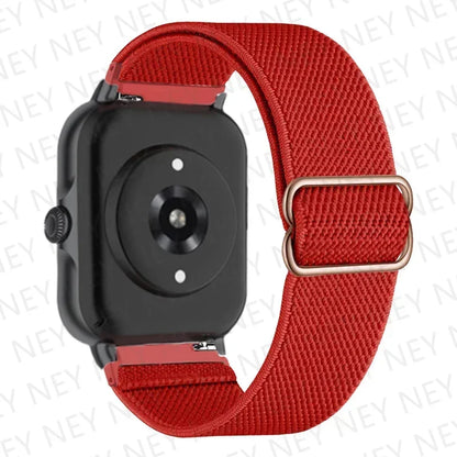 Nylon Elastic Watch Band for Amazfit GTS/GTR 4-3-2, Stratos & Bip Series – Bohemian Shiny Adjustable 20mm/22mm Strap