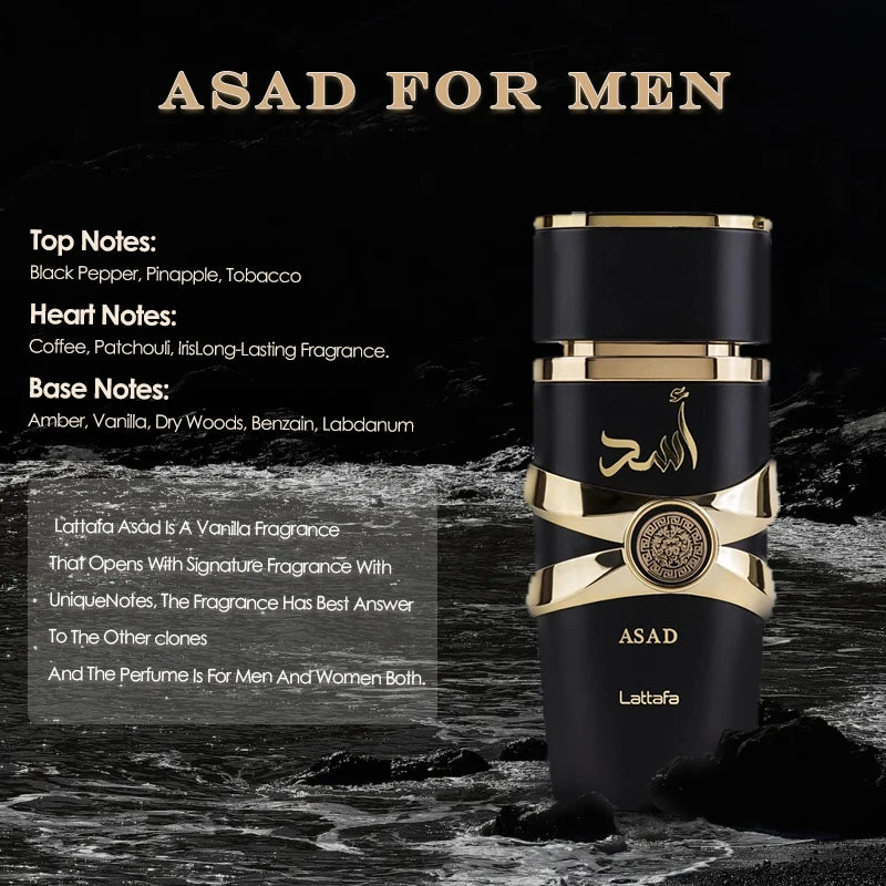 100ml Original Yara Moi Tous Asad Perfume Spray - Long-Lasting Men's and Women's Fragrance with Pheromones, Ideal Gift