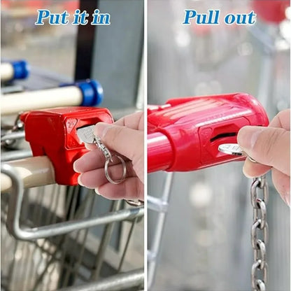 Shopping Cart Token Keychain - Stainless Steel Trolley Coin Key Ring for Carts, Bags & Everyday Use