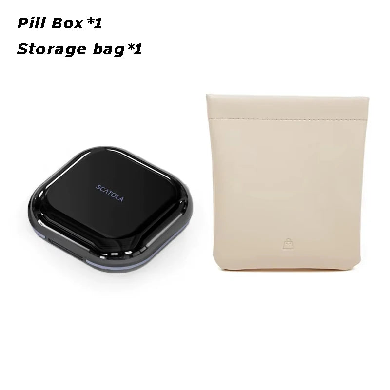 Mini Travel Pill Box — Lightweight 4 Compartment Pocket Medicine Organizer