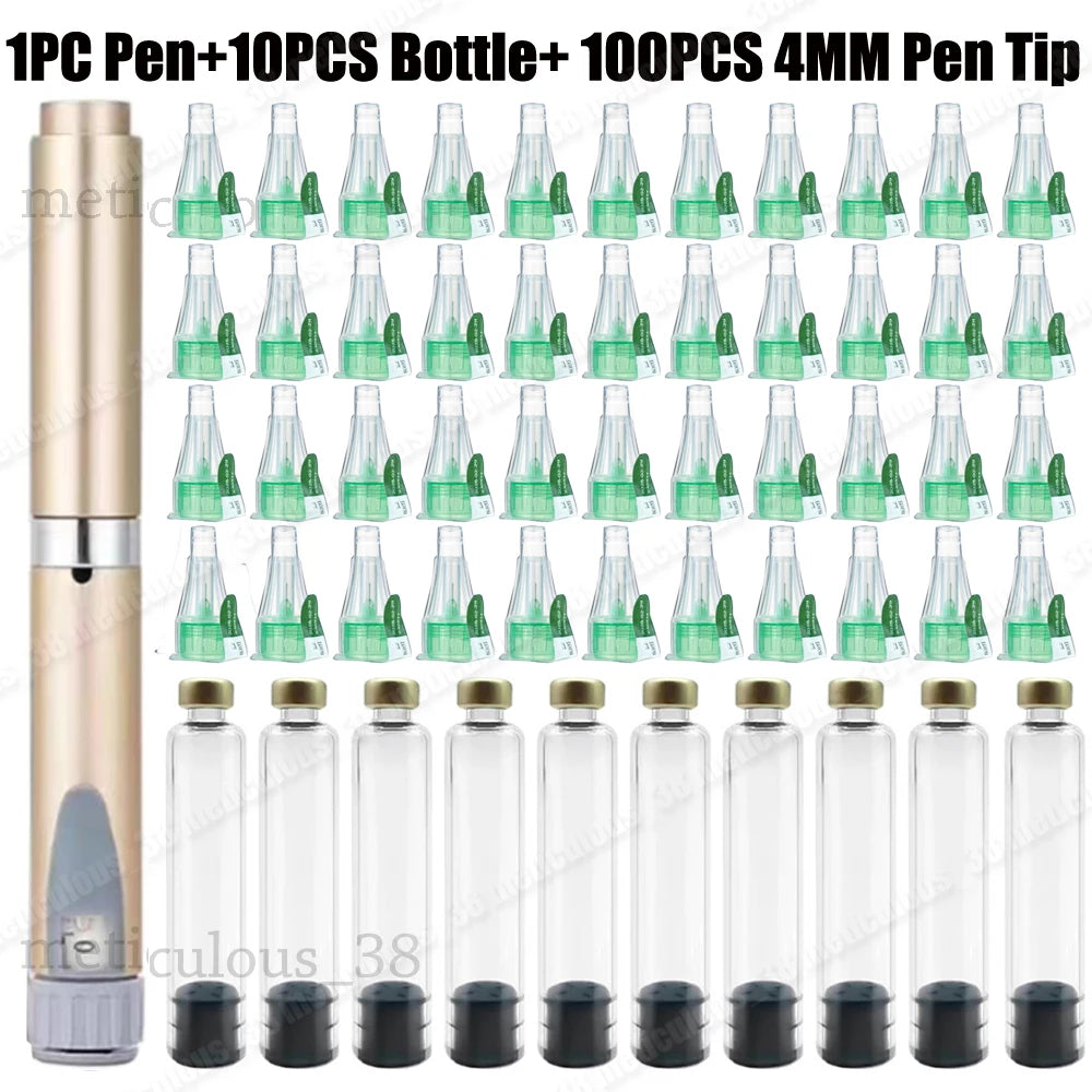 Magic Pen 3ml Empty Cartridge Kit — 4mm Pen Tip Cassette Bottle for Lilly Insulin Pen, Sterile Individual Packaging