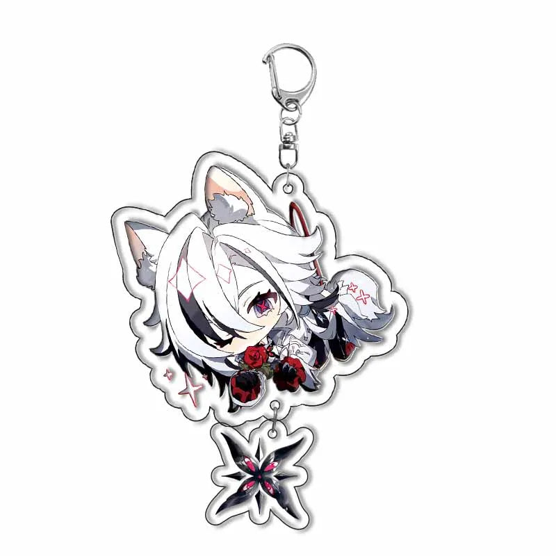 Genshin Impact Anime Keychain – Fontaine & Natlan Characters Sigewinne, Charlotte, Navia, Neuvillette & Clorinde Freminet