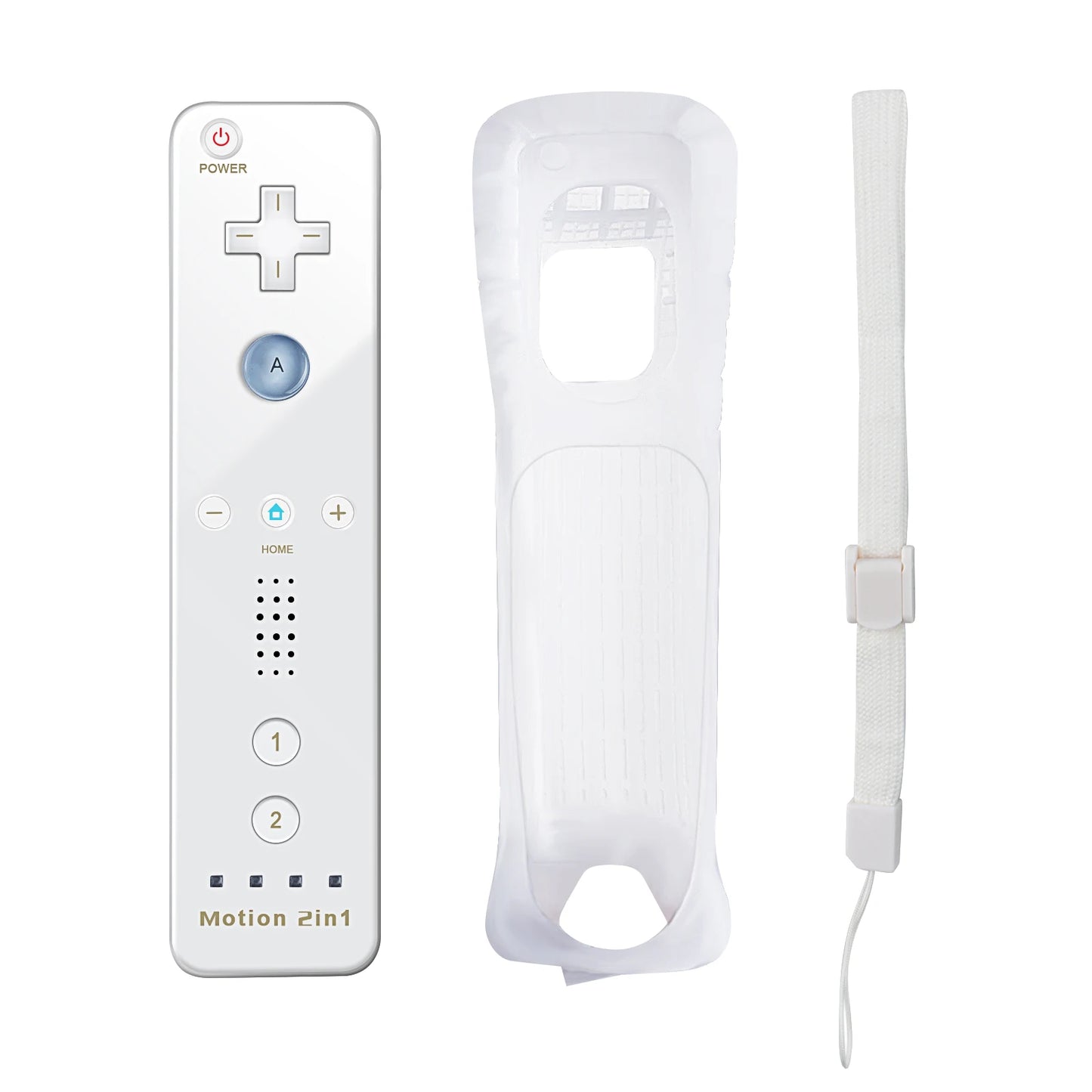 2-in-1 Nintendo Wii Controller Set — Wireless Motion Plus Gamepad with Silicone Case