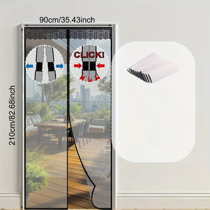 Magnetic Door Curtain Mosquito Net — Anti-Insect Fly Screen for Windows, Punch-Free Invisible Mesh