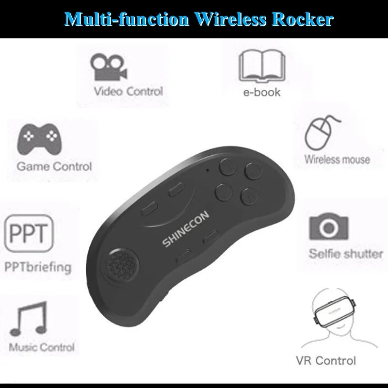 Virtual Reality VR Glasses — IMAX 3D Headset with Google Cardboard for 4.5–6.53" Phones, Game Joystick Support