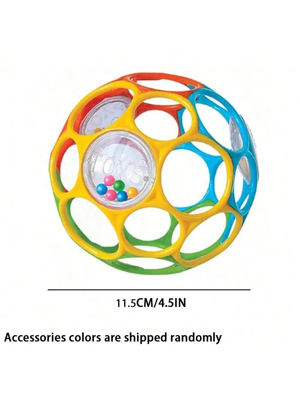 Soft Baby Grasping Rattle Ball – Early Education Sensory Toy with Bell, Random Color for Infants