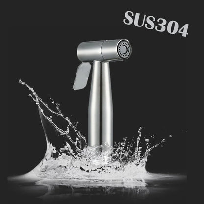 Baokemo Stainless Steel Toilet Spray Gun - Portable Bathroom Cleaning & High-Pressure Flushing Booster for Outdoor Use