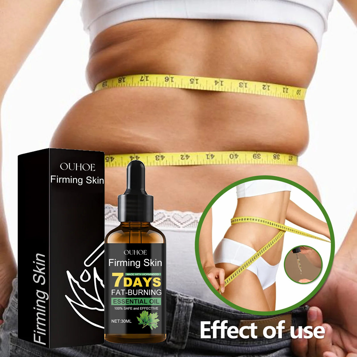 Body Slimming Massage Oil – Waist, Belly & Leg Massage Serum for Body Care and Firming Massage
