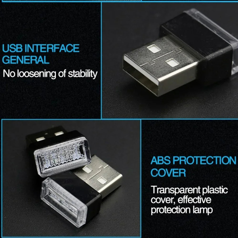 Mini USB LED Car Light – Plug & Play Interior Atmosphere Lamp, Emergency & Decorative USB Auto Lighting by Stonego