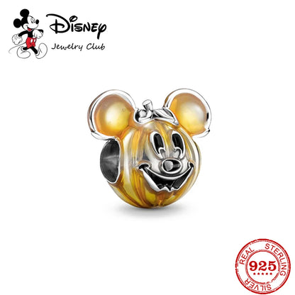 New 925 Sterling Silver Mickey Minnie Vinnie Charm – Beaded Fit for Original Pendant Bracelet, DIY Ladies Jewelry