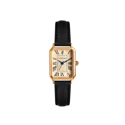 Retro Digital Square Dial Watch - Fashionable Quartz Leather Strap Wristwatch For Women Gift Casual Style
