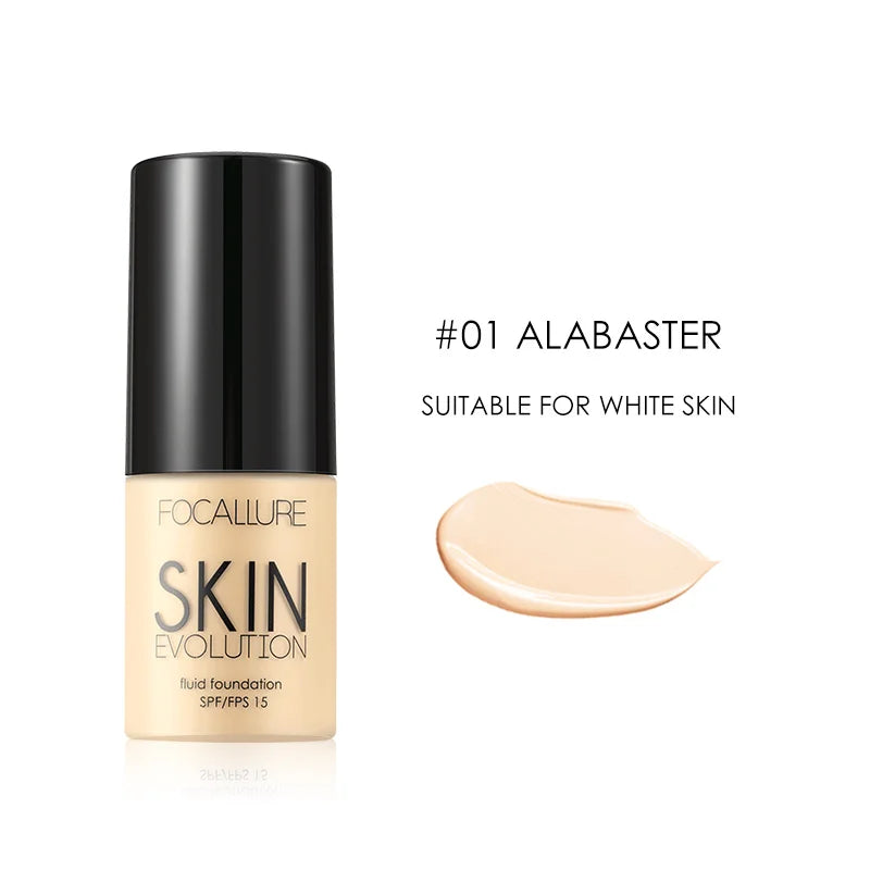 Focallure Liquid Foundation Cream — Full Coverage, Oil-Control Moisturizing Base & Concealer for Women