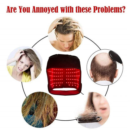 180pcs Red Light Hair Regrowth Cap – 850nm & 660nm Near-Infrared Light for Oil Control, Strengthening Hair Roots & Anti-Hair Loss